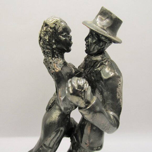 Rubies Couple Dancing Tango Metal Sculpture - Picture 2 of 12
